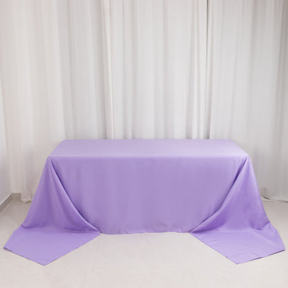 Premium Polyester Rectangle Tablecloth 90"x156" Lavender Lilac - Seamless 220GSM Wrinkle-Resistant & Durable Finish