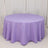 Round purple tablecloth draped elegantly over a table.