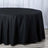 Black round tablecloth draped elegantly over a table.