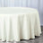 Round white tablecloth draped elegantly over a table.