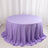 Round lavender tablecloth on a plain white backdrop