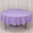 Round purple tablecloth draped elegantly over a table.