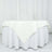White tablecloth with elegant draping and scalloped edges