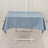 Blue tablecloth on a white table