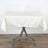 Cream satin tablecloth draped over a folding table.