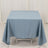 Blue tablecloth draping over a square table