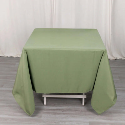 Premium Polyester Square Tablecloth 70"x70" Dusty Sage Green - Wrinkle-Resistant 220GSM Table Cover