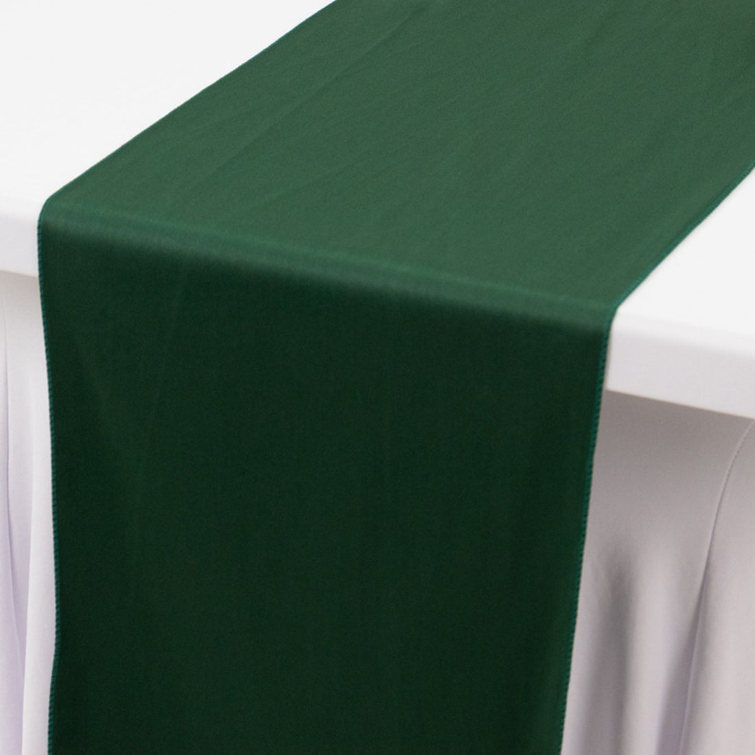 Hunter emerald green table runner for wedding table decor
