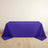 Purple tablecloth draped elegantly over a table