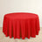 Red round tablecloth draped elegantly on a table