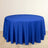 Round blue tablecloth on a plain background.