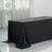 Black tablecloth draped elegantly on a table in a bright indoor setting.