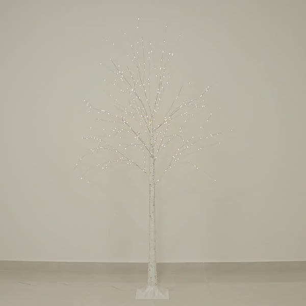 6ft lighted birch tree with white warm white dimmable fairy lights.