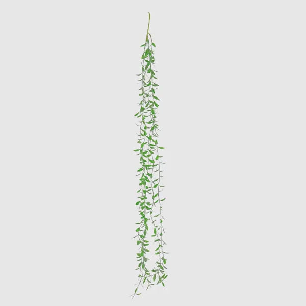 Artificial ivy greenery garland, 3.5ft long, lush green weeping willow leaves.