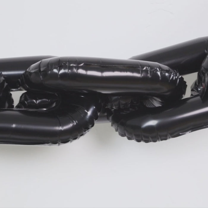 Black chain link balloons for parties and events, durable and fun.