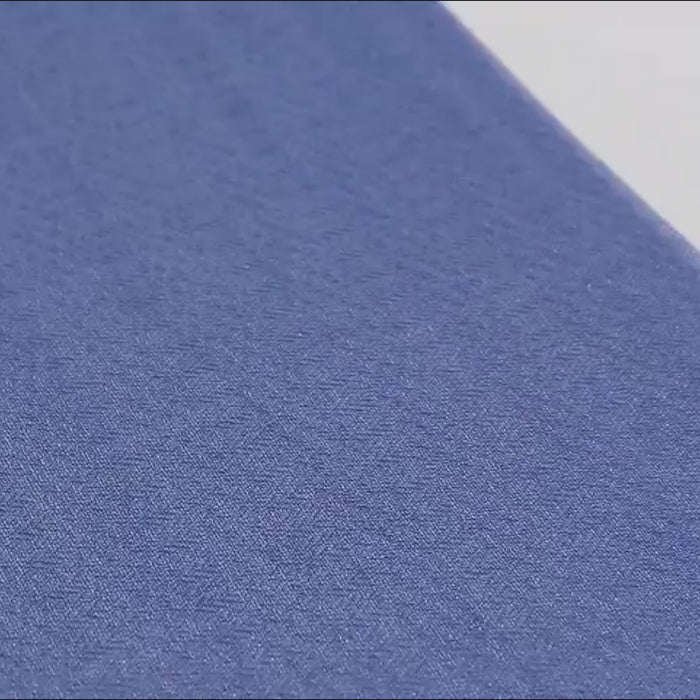 Navy blue sheer table runner, 9ft long, wrinkle-free decor.