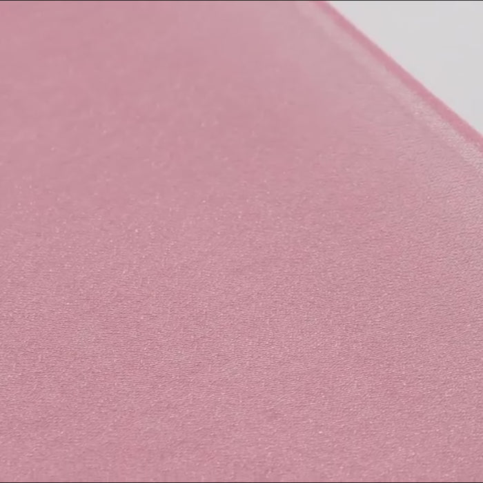 Mauve blush sheer table runner, 9ft long, wrinkle-free decor.