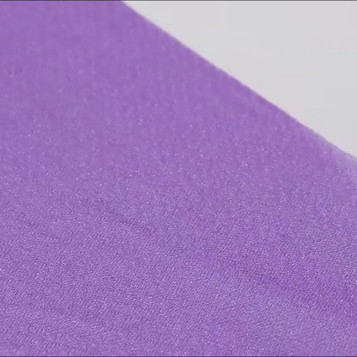 Purple sheer table runner drape, 9ft long, wrinkle-free for elegant decor.
