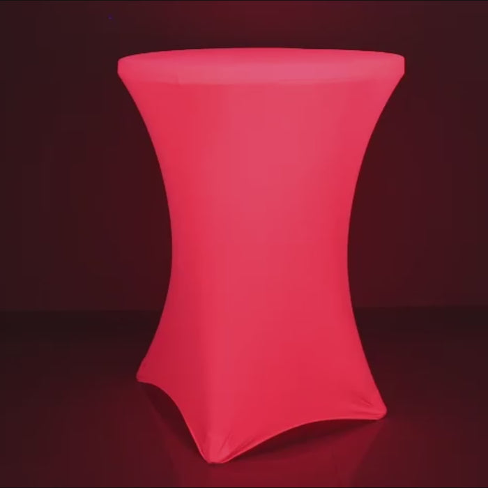 Glow Neon Fuchsia Fitted Round Cocktail Table Cover 30