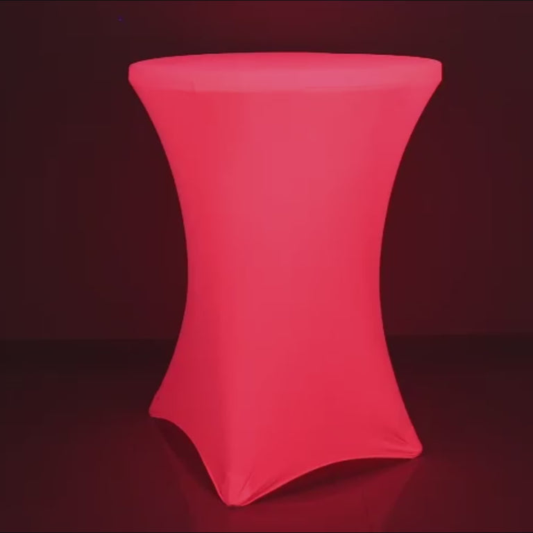 Glow Neon Fuchsia Fitted Round Cocktail Table Cover 30