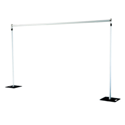 Aluminum Adjustable Backdrop Stand with Heavy Duty Steel Base Plate, Commercial Grade DIY Pipe and Drape Photography Background Frame - 12ft