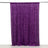 Purple velvet curtain hanging on a rod