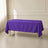 Purple wrinkle-resistant rectangle tablecloth 72"x120" on a table.