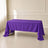 purple wrinkle-resistant tablecloth on a table