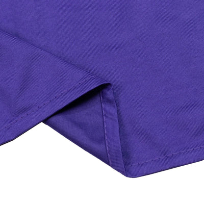 Purple ribbed fabric close-up with folded hem detail