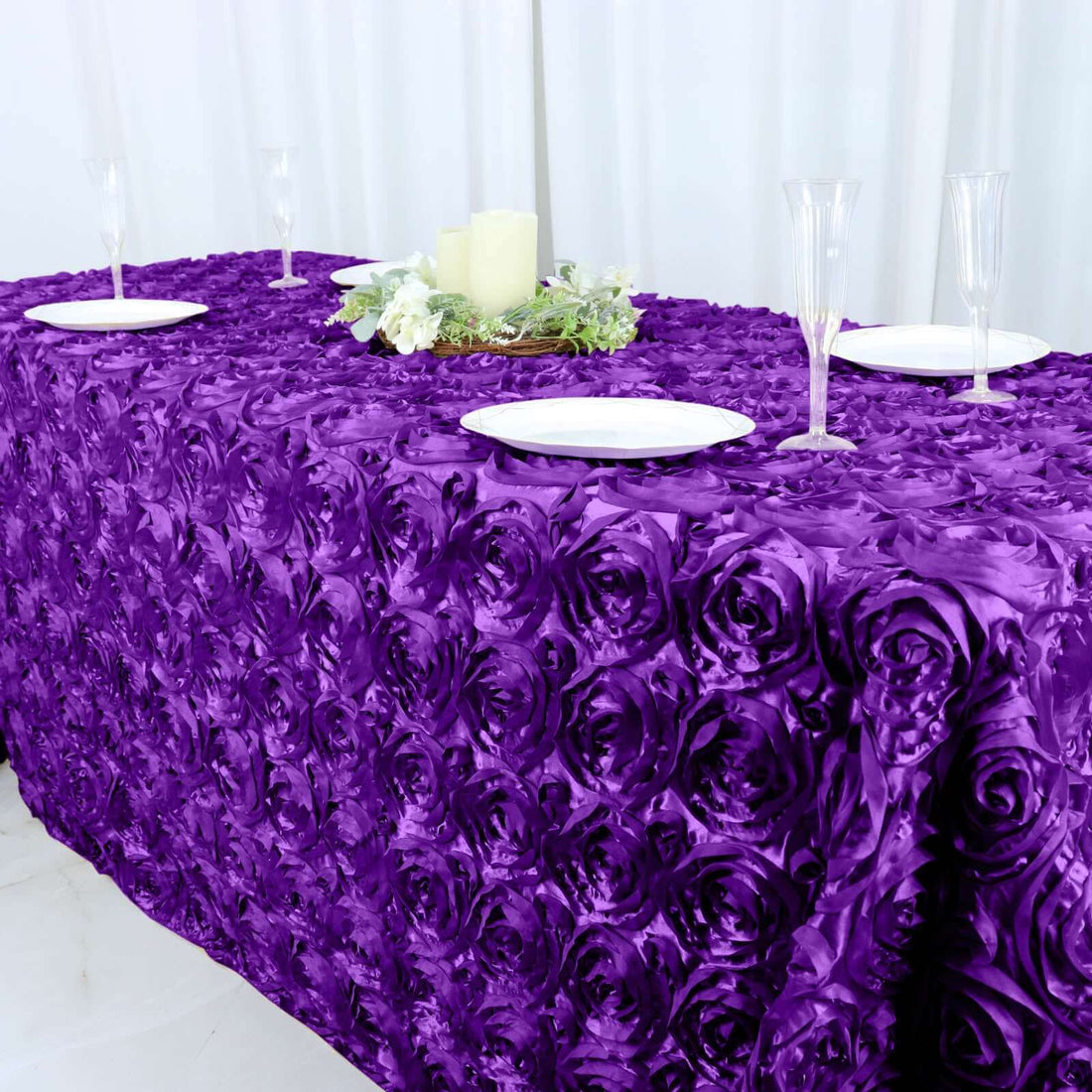 Rosette Satin Tablecloth 90