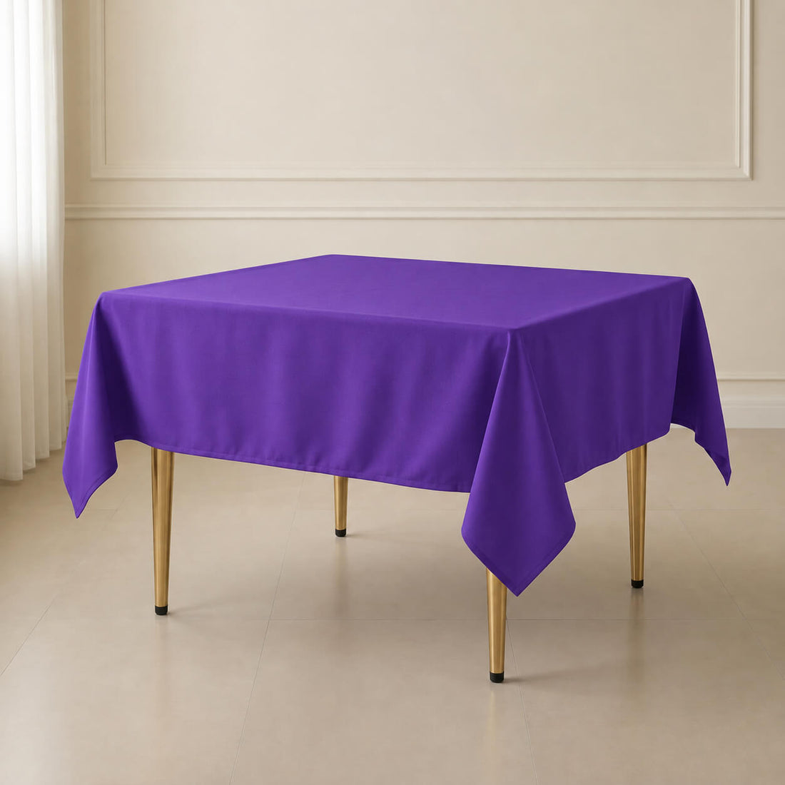 purple wrinkle-resistant tablecloth 70x70