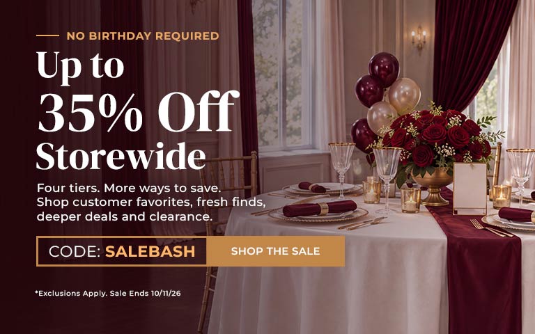 Celebrate savings any day—no birthday needed! Enjoy up to 35% off storewide with code SALEBASH. D...