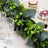 Artificial greenery garland for table decoration at events or gatherings. #whtbkgd