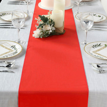 Red Polyester Table Runner 12"x108"