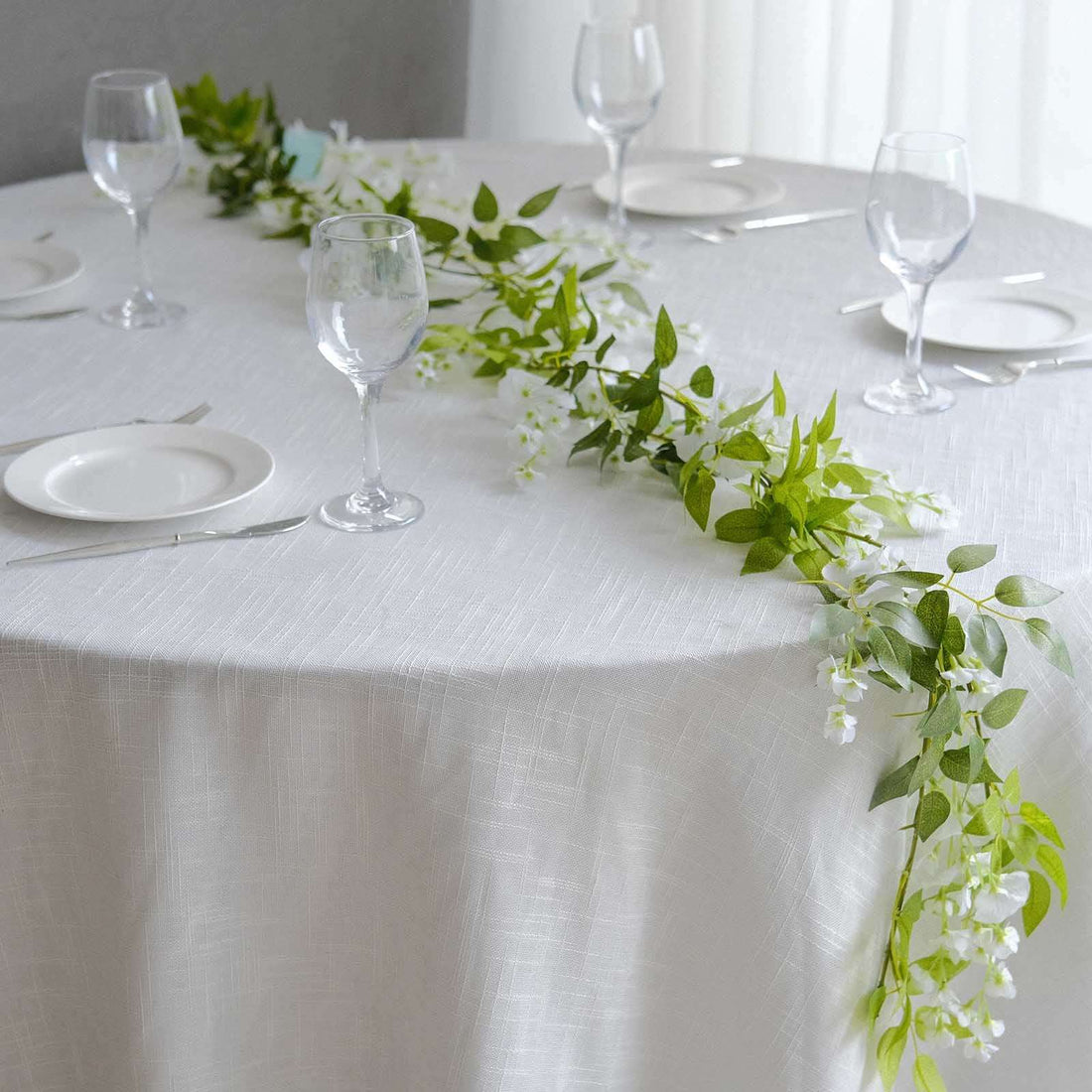 2-Pack White Silk Wisteria Flower Garland | eFavormart