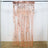 Rose gold heart-shaped garland curtain decoration for events and parties.