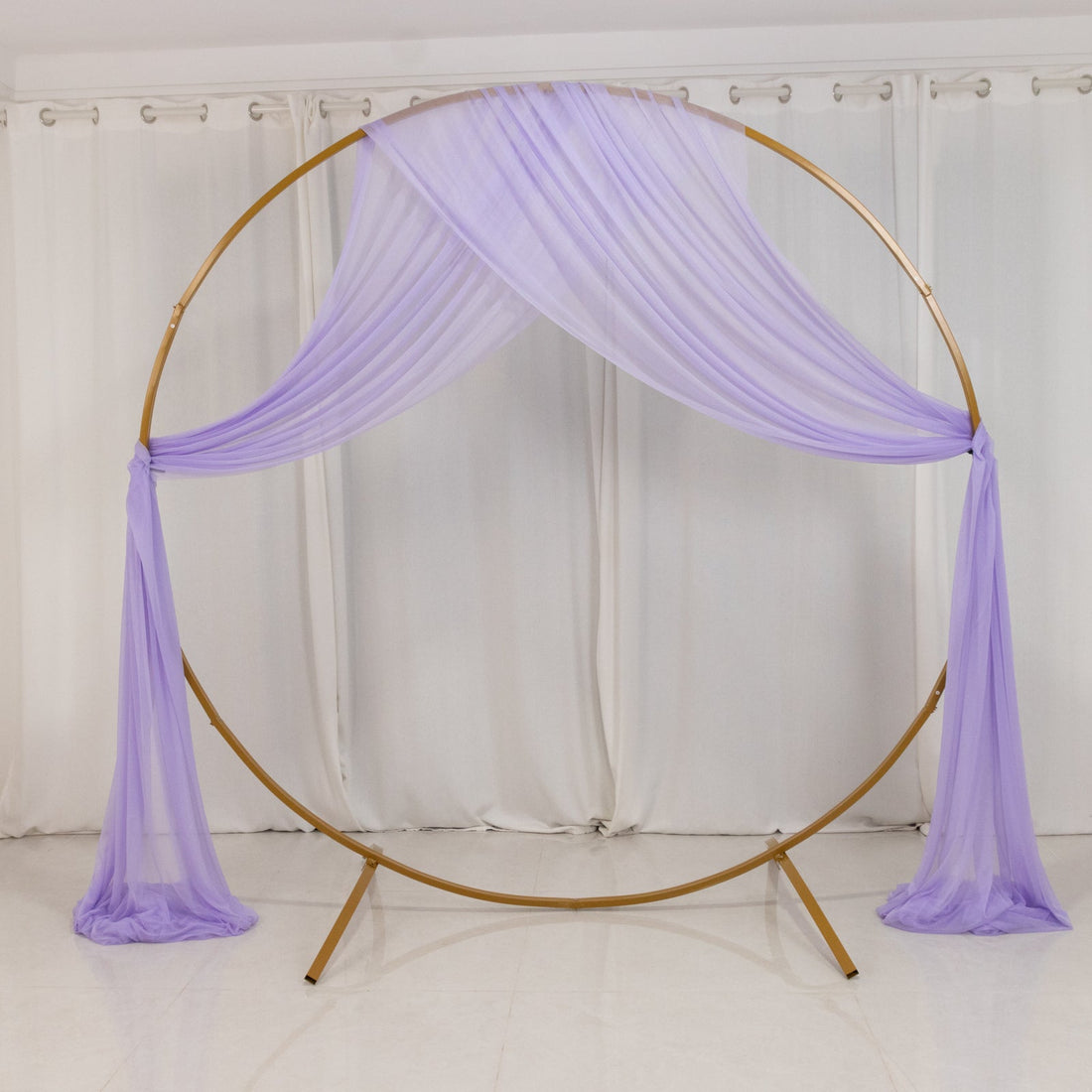 Lavender Sheer Wedding Arch Drapery 5ftx32ft | eFavormart