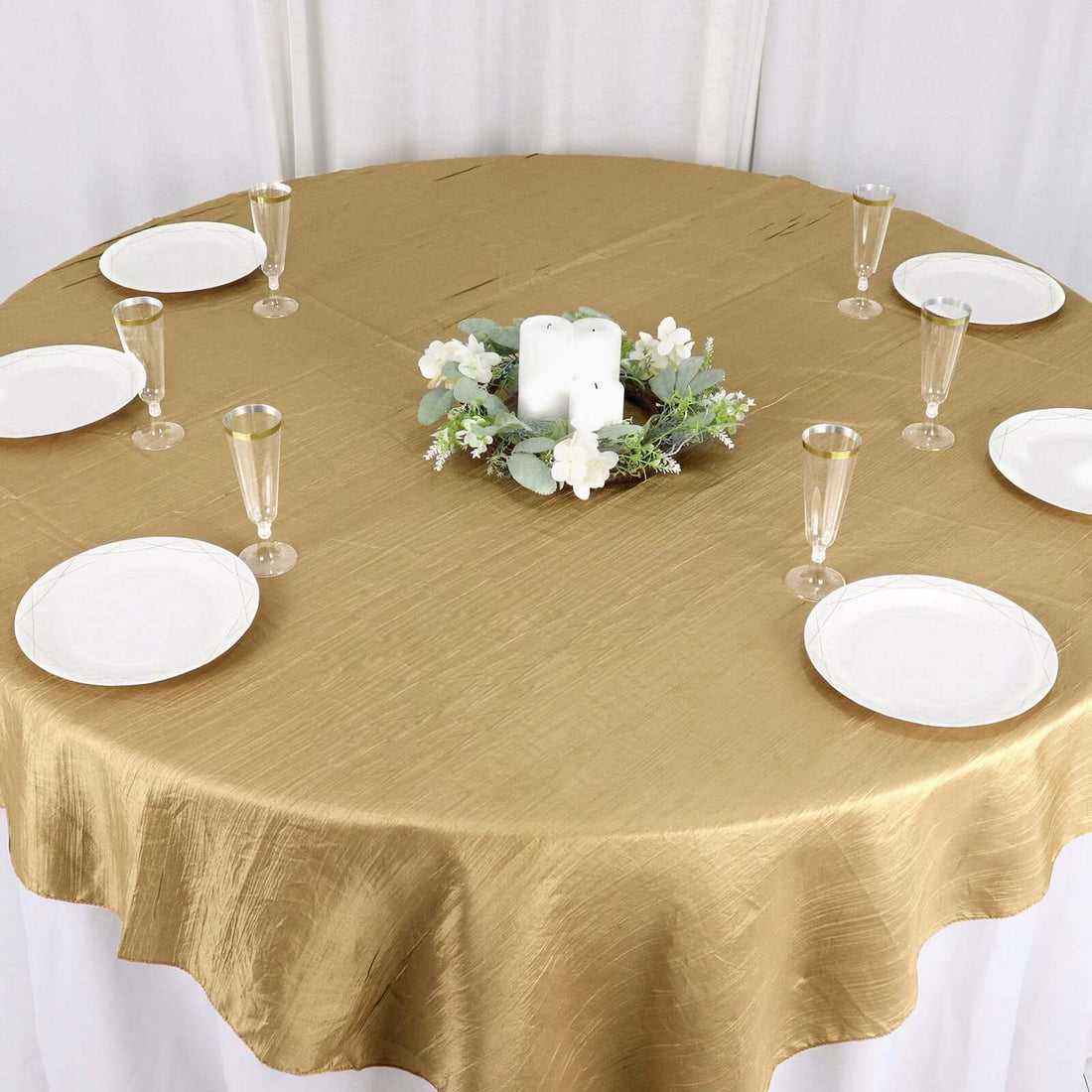 Crinkle Taffeta Table Overlay 72