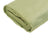 Rolled light green fabric on a white background