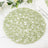 Green decorative table mat on a marble surface.