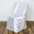 White satin chair cover on wooden floor