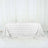 White floral textured table cover on a plain background