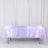 Lavender satin tablecloth on a white background