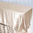 Beige satin tablecloth draping elegantly over a table.