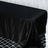 Black satin tablecloth draping elegantly over a table.