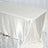 Satin tablecloth draped elegantly over a table.