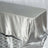 Silver satin tablecloth draped elegantly over a table.