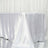 White satin tablecloth draping elegantly over a table.