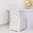 White chair with rose design on back, styled for elegant decor.