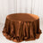 Brown satin tablecloth with elegant draping